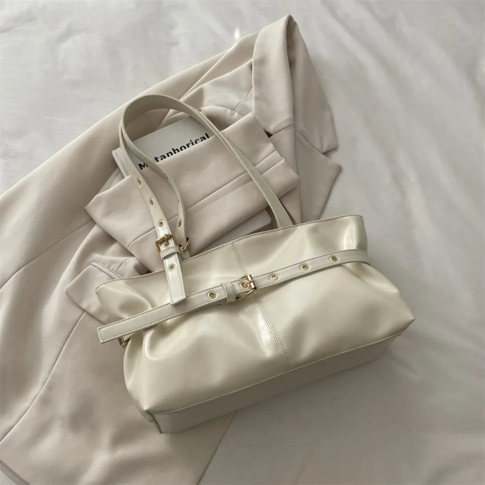 Sac à main boucle ceinture — Cabas vintage femme | Grande capacité & Épaule MYNELIA