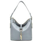 Sac hobo cuir véritable- Zippé bandoulière MYNELIA