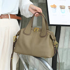 Sac Trapèze Cuir Véritable – Grande Capacité Femme MYNELIA