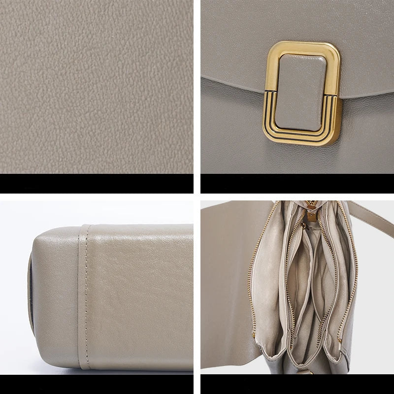 Sac à main bandoulière cuir véritable femme – Style Rétro