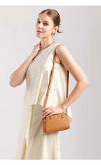 Mini sac coquille femme en cuir de vache véritable – 18 × 6 × 14 cm