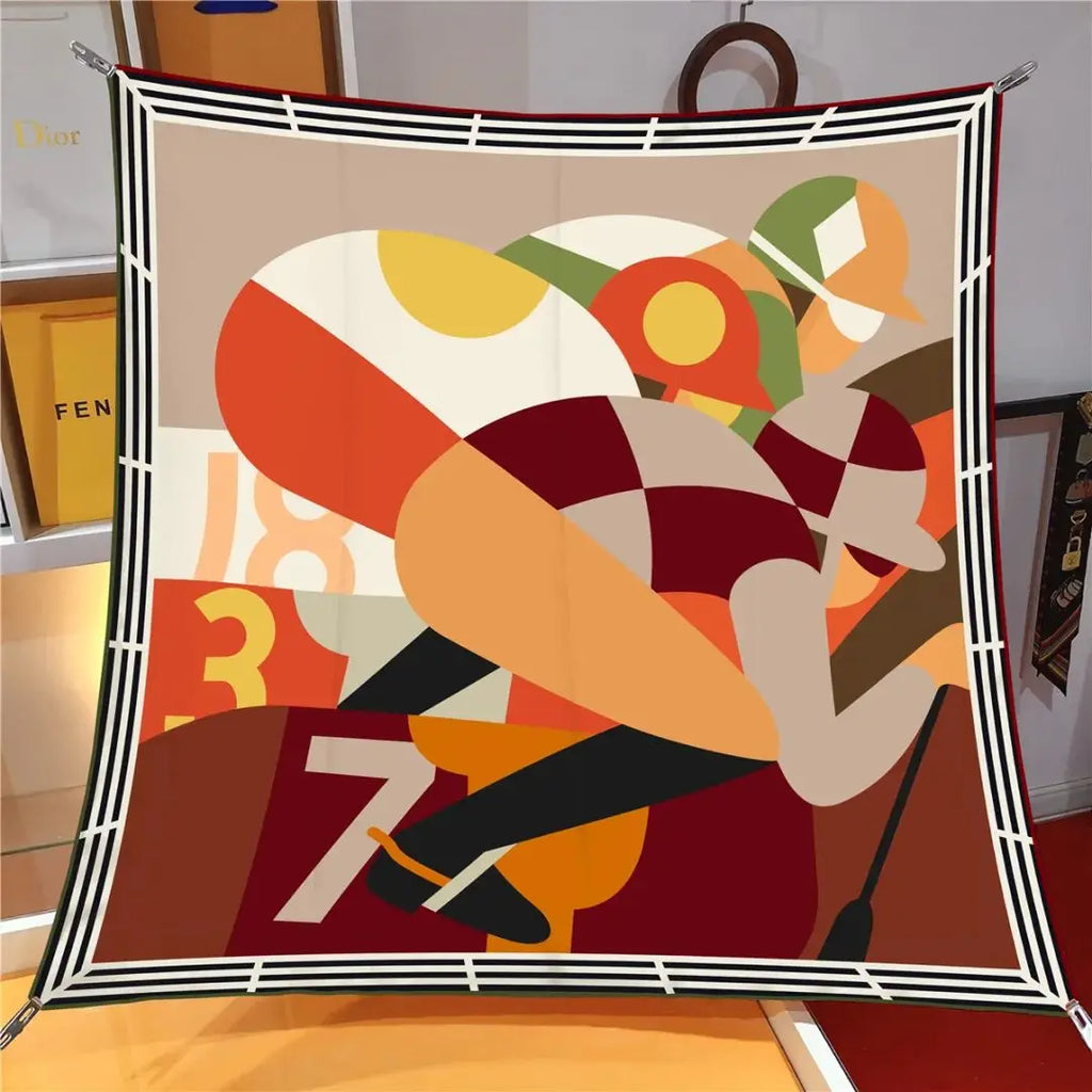 90*90CM Halstuch Vier Jahreszeiten Luxus Quadratische Seidenschals Europa Und Amerika Mode Bandanas Neue Twill-Druck Sonnenschutz Schals