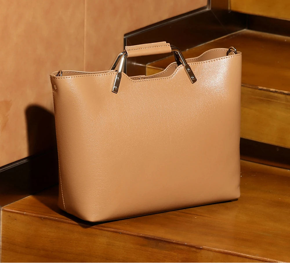 Sac Satchel Cuir Vache Véritable Doublure Coton