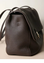 Sac en cuir véritable Satchel  Rabat Sequins
