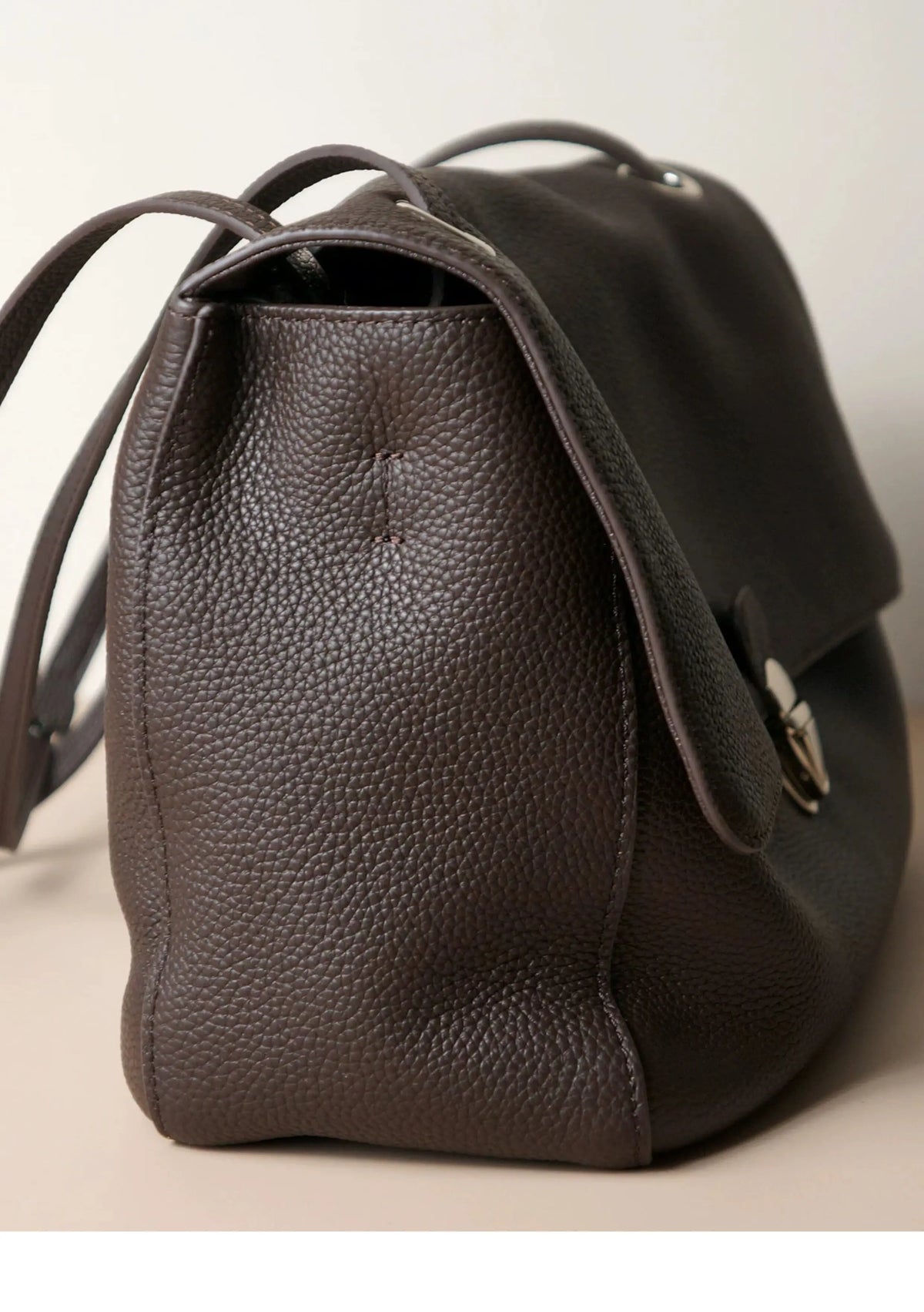 Sac en cuir véritable Satchel  Rabat Sequins