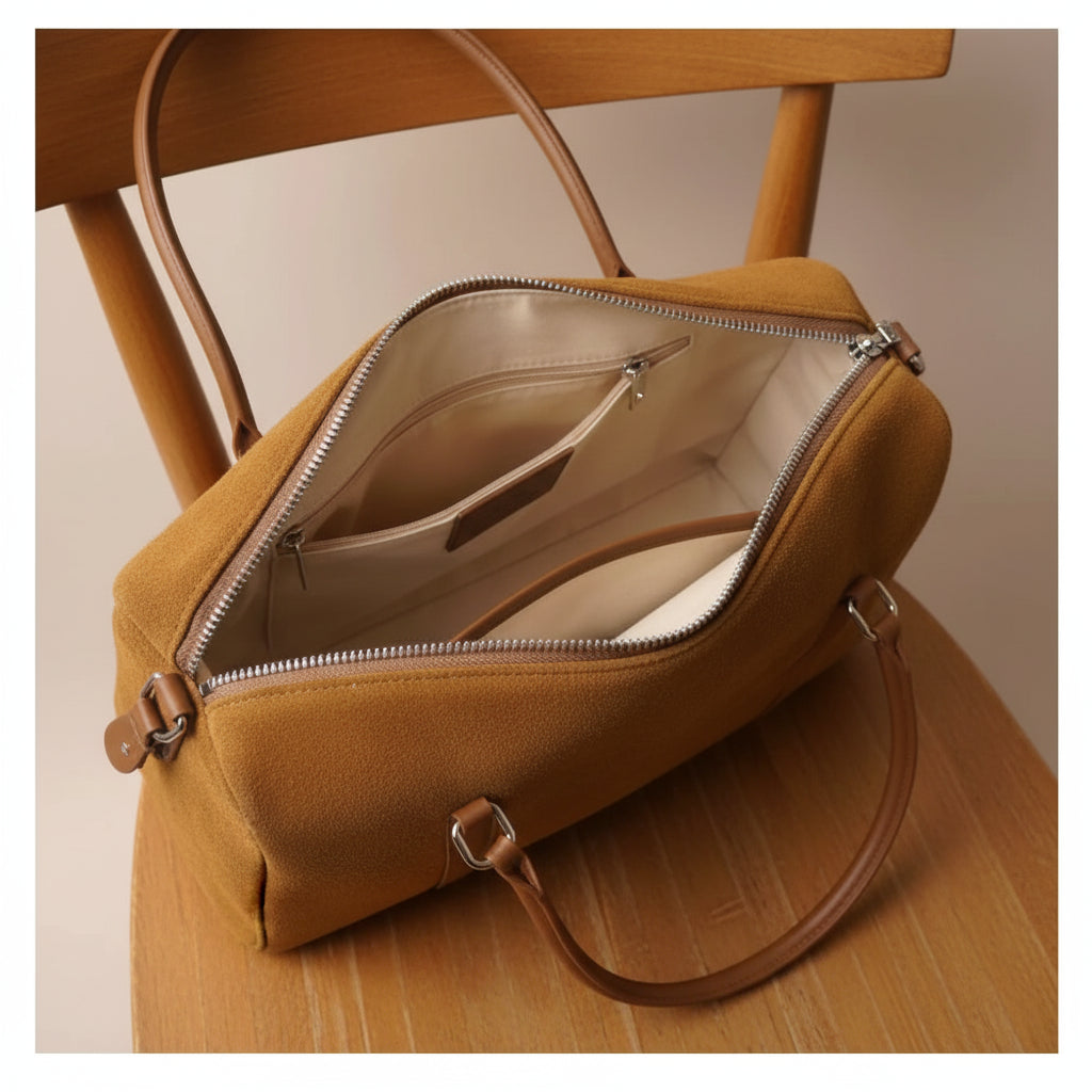 Sac à main Femme en Suède & Cuir – Style Vintage Unique MYNELIA