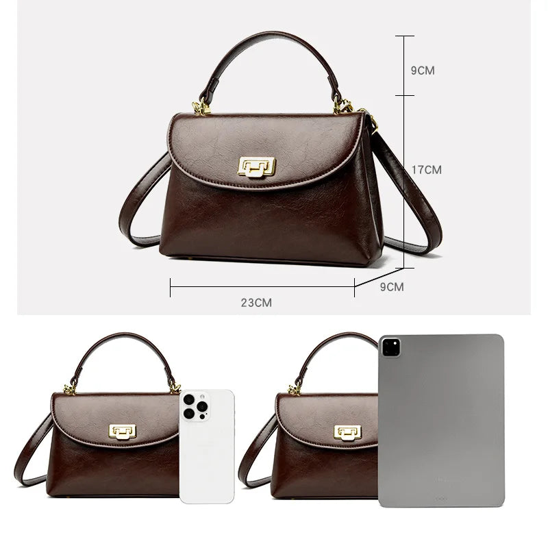 Luxuriöse Umhängetasche mit großer Kapazität, mehrschichtig, hochwertiges Leder, Handtasche, Damen, Designer-Umhängetasche, Tragetasche für Damen