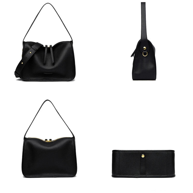 Luxury Soft Leather Tote Bag Women Handbag 2023 New Brand Women Shoulder Crossbody Bag Cowhide Female Messenger Bags MYNELIA