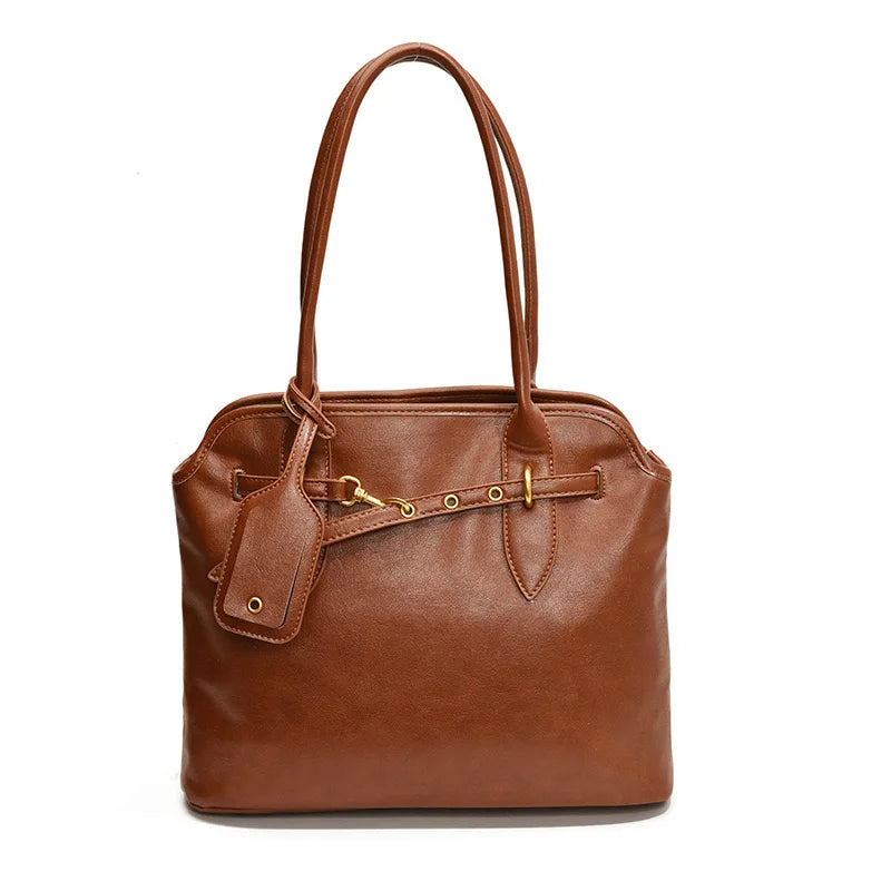 Sac Tote Cabas Vintage cuir PU Souple Grande Capacité