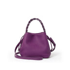 Sac seau cuir femme – Anse Tressée & Bandoulière réglable Style Casual Chic