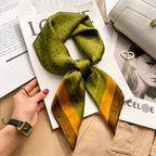 70cm Neckerchief Female Luxury Square Scarf for Women Silk Feeling Shawl Satin Hijab Wraps Hair Bands Ribbon Headband Bandann MYNELIA