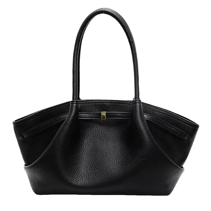 Sac à main tote bag cuir PU motif Litchi – Grande Capacité MYNELIA