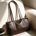 Sac Bowling cuir véritable Double anse – Élégance & Initiales Personnalisées