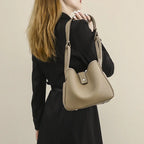 Genuine Leather Women's Shoulder bag niche design fashion lady's basket bag soft cowhide bucket bag handbag for women MYNELIA