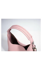 Sac bucket en cuir véritable grain supérieur – Style casual chic