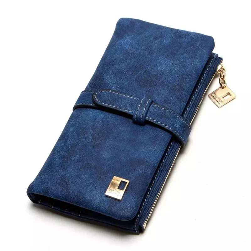Portefeuille en cuir PU Multi-Compartiments Clutch