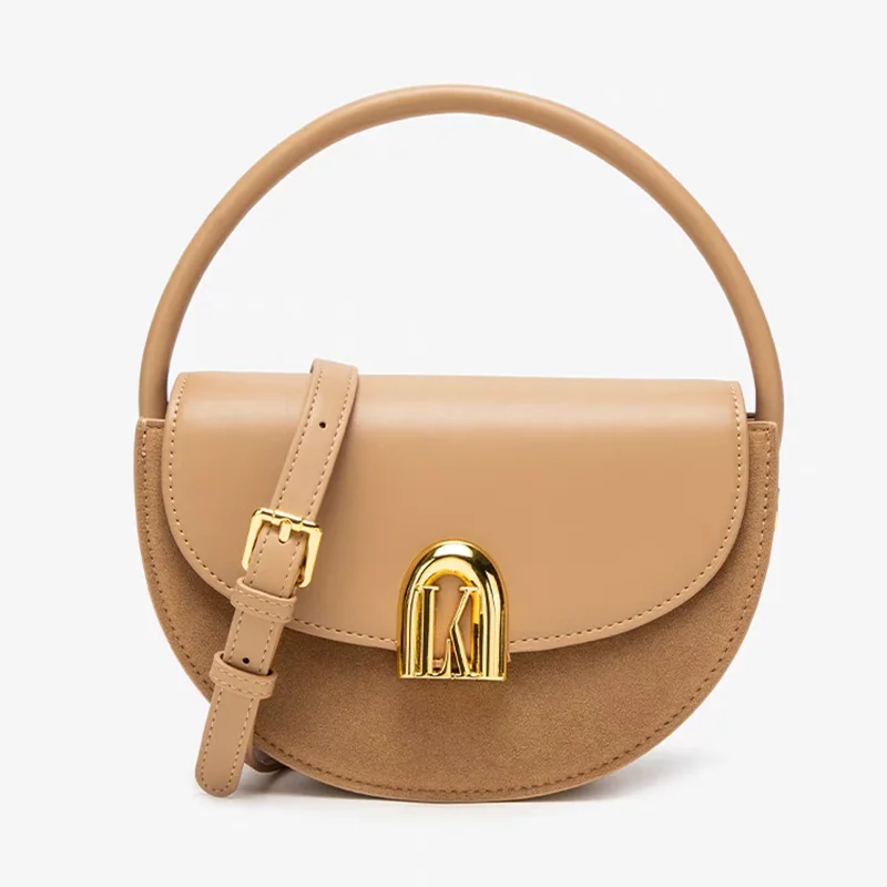 Satteltasche 2025 Neue Luxus-Damenhandtasche Vielseitige Halbrund-Einzelschultertasche Hochwertige Pendler-Umhängetasche