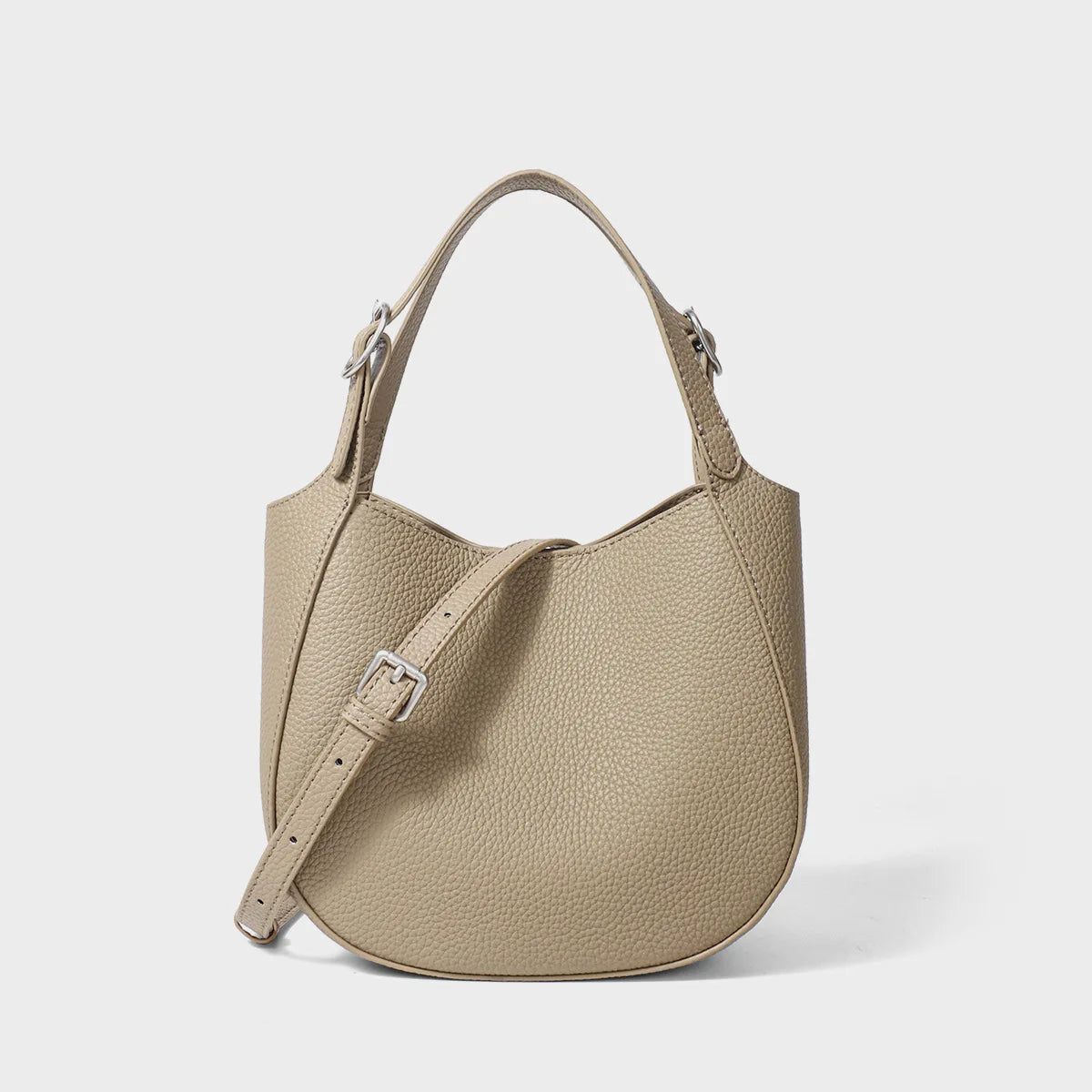 Sac seau cuir véritable  – Initiales Personnalisées