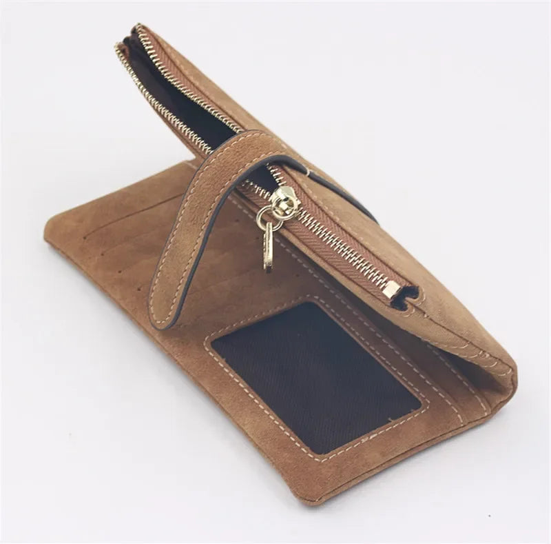 Portefeuille en cuir PU Multi-Compartiments Clutch