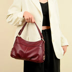 Sac à main en cuir véritable souple MYNELIA