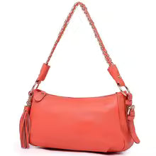 Sac à bandoulière en cuir de vache véritable souple MYNELIA