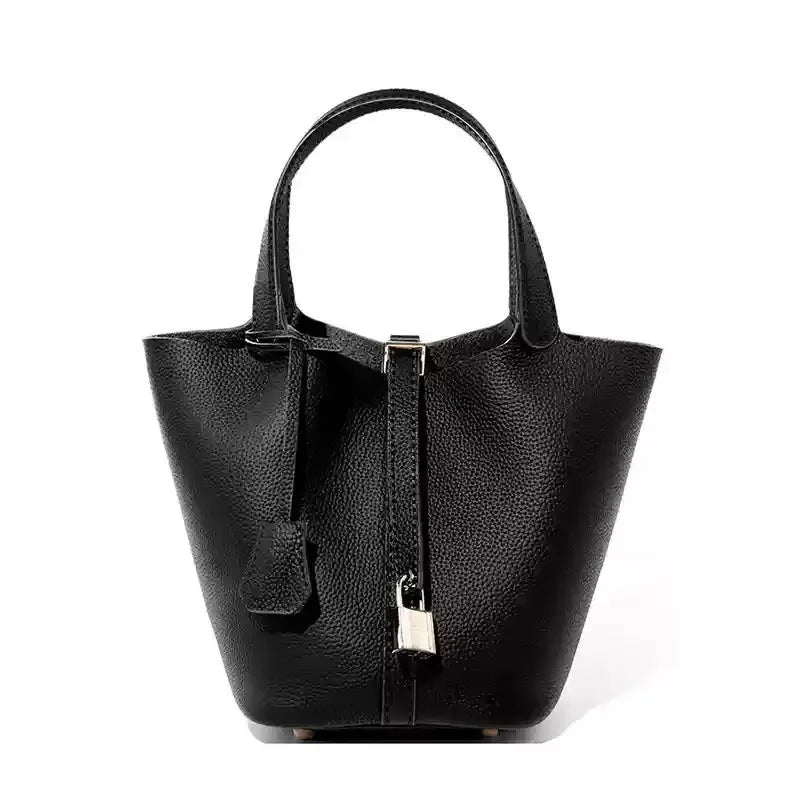 Sac Seau en Cuir Togo – Panier Souple Femme, 22 cm MYNELIA