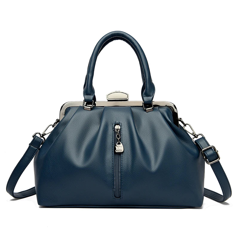 Sac à main Tote cuir véritable Femme – Cabas zippé Grande Capacité MYNELIA