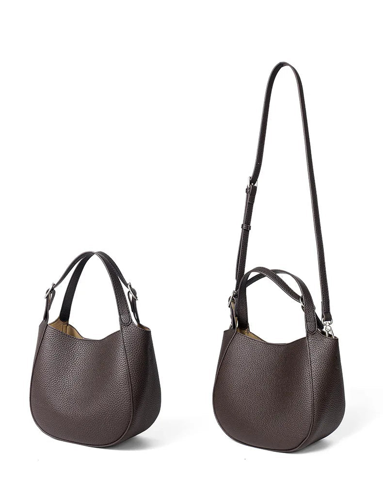 Sac seau cuir véritable  – Initiales Personnalisées