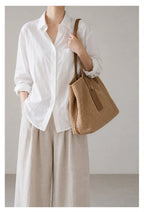 Sac tote cuir – Grande capacité Été