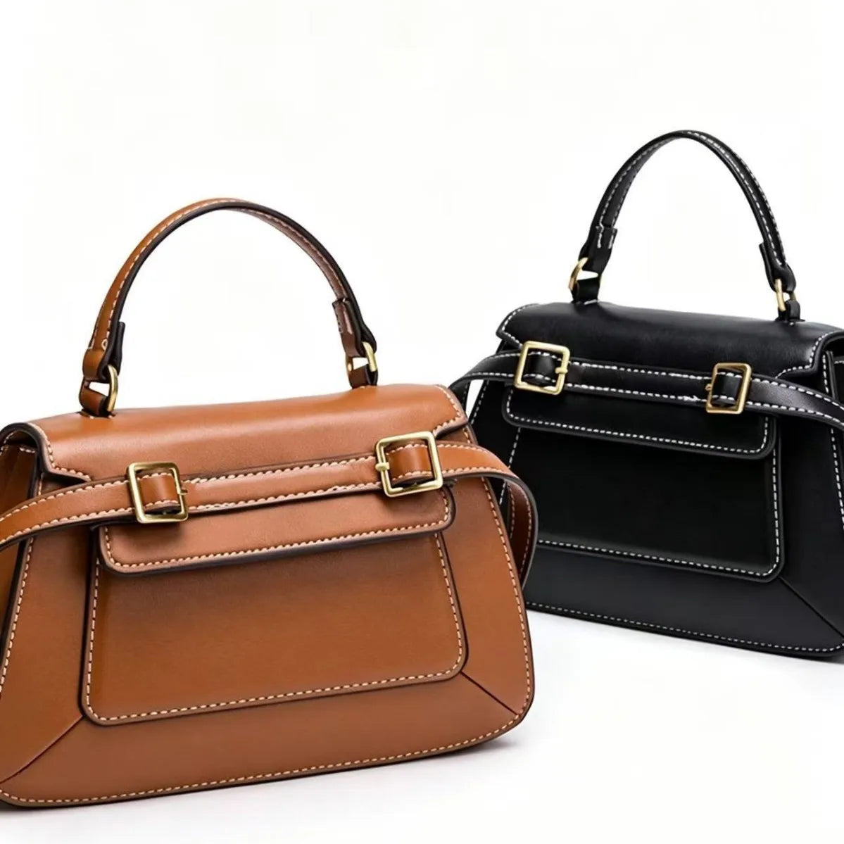 Sac à main  cuir PU  Femme – Boucle cadenas & Zip