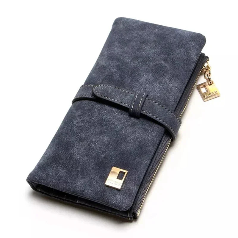 Portefeuille en cuir PU Multi-Compartiments Clutch