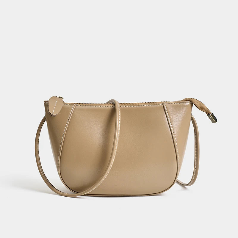 Sac Shell en Cuir véritable Doublure Coton 4 Poches
