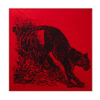 Foulard carré femme en soie imprimée – 90 × 90 cm