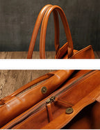 Sac en cuir véritable – Business, Intercalaire Ordinateur, Grande capacité
