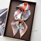 Imitation Seide Quadratischer Schal Frauen Tier Katze Bedruckte Modeaccessoires Haarband Foulard Bandana Halstuch