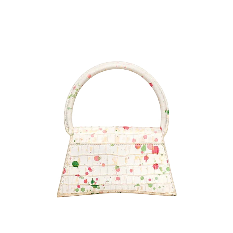 Sac en cuir véritable LAFESTIN – Motif floral,Poche rabat