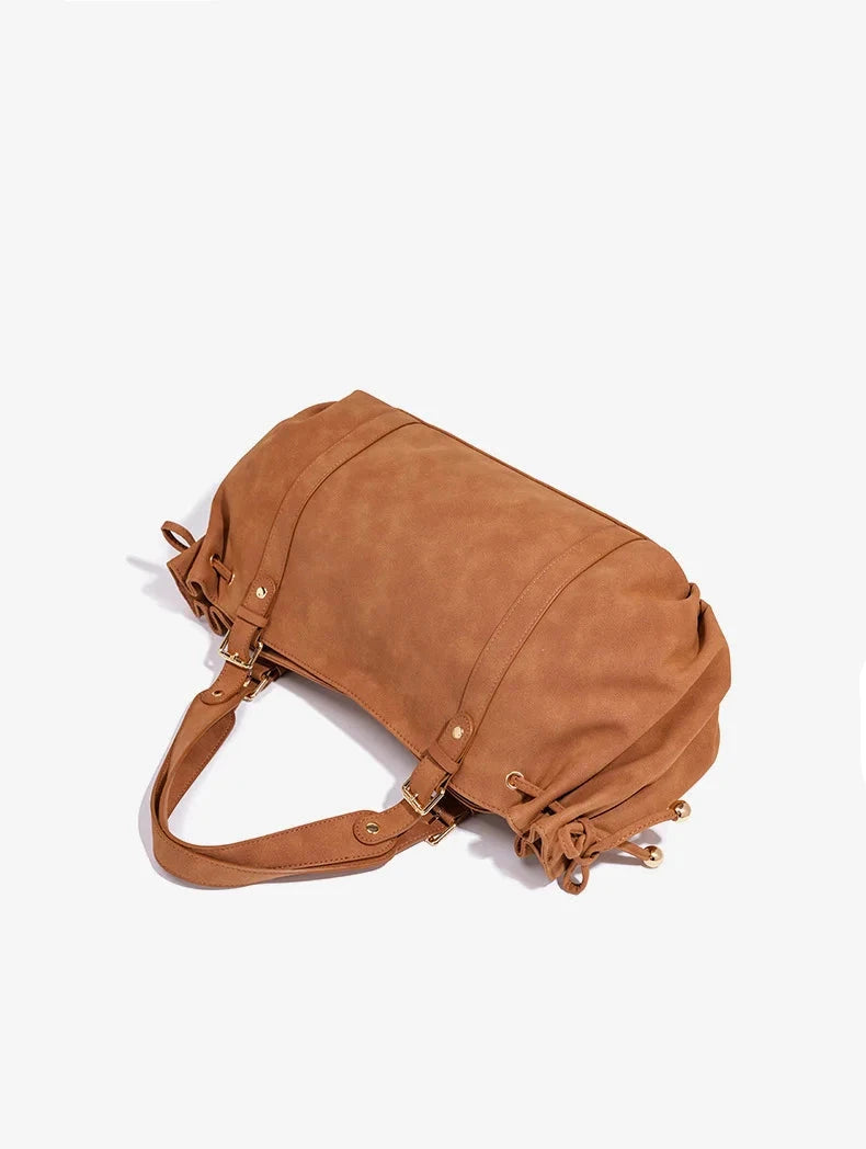 Sac Tote Boston PU Souple Imperméable Rivets Rétro