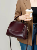 Zency Damen Handtasche aus echtem Leder Rindsleder Umhängetasche Große Boston Crossbody Satchel Für Mode Bolsa Zwei Riemen