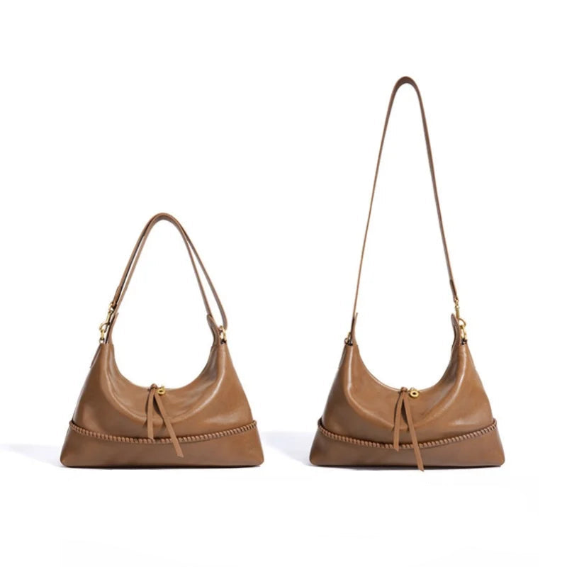 Sac à main Hobo en Cuir Véritable – Grande Capacité MYNELIA