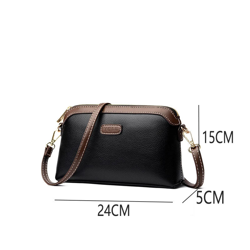 Sac à main bandoulière cuir véritable Femme — L’Essentiel Luxueux MYNELIA