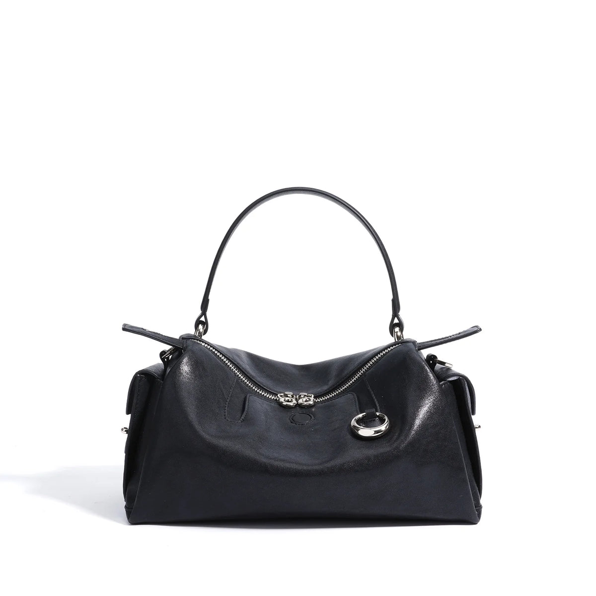 Handtasche aus echtem Leder, neues Nischen-Design 2025, modische Kissen-Tasche aus Rindsleder, einfache Umhängetasche für Damen