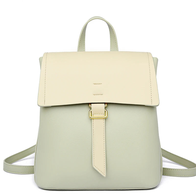 Sac à Dos Cuir PU Femme – Grande Capacité, Anti-Vol & Rivets MYNELIA