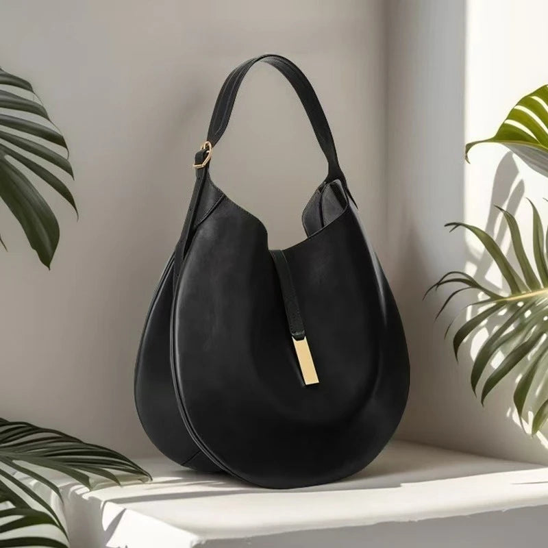 Sac à bandoulière en daim Véritable – Style équestre MYNELIA