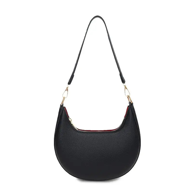Sac Baguette en cuir PU Demi-Lune Léger