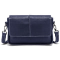 Sac bandoulière cuir véritable –Pochette Carrée Rabat Style Rétro MYNELIA