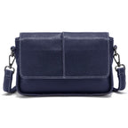 Sac bandoulière cuir véritable –Pochette Carrée Rabat Style Rétro MYNELIA