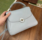 Sac tote fuir véritable fait main – Kaki & Bleu