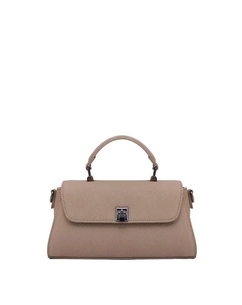 Sac à main en cuir grain Litchi Femme – Boucle Métal