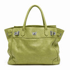 Sac Tote en cuir PU Souple Boucles Métal Double Poignée
