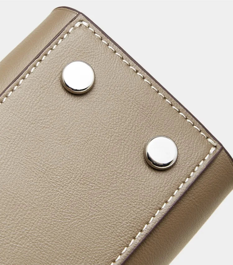 Sac à bandoulière cuir véritable-Pochette amovible